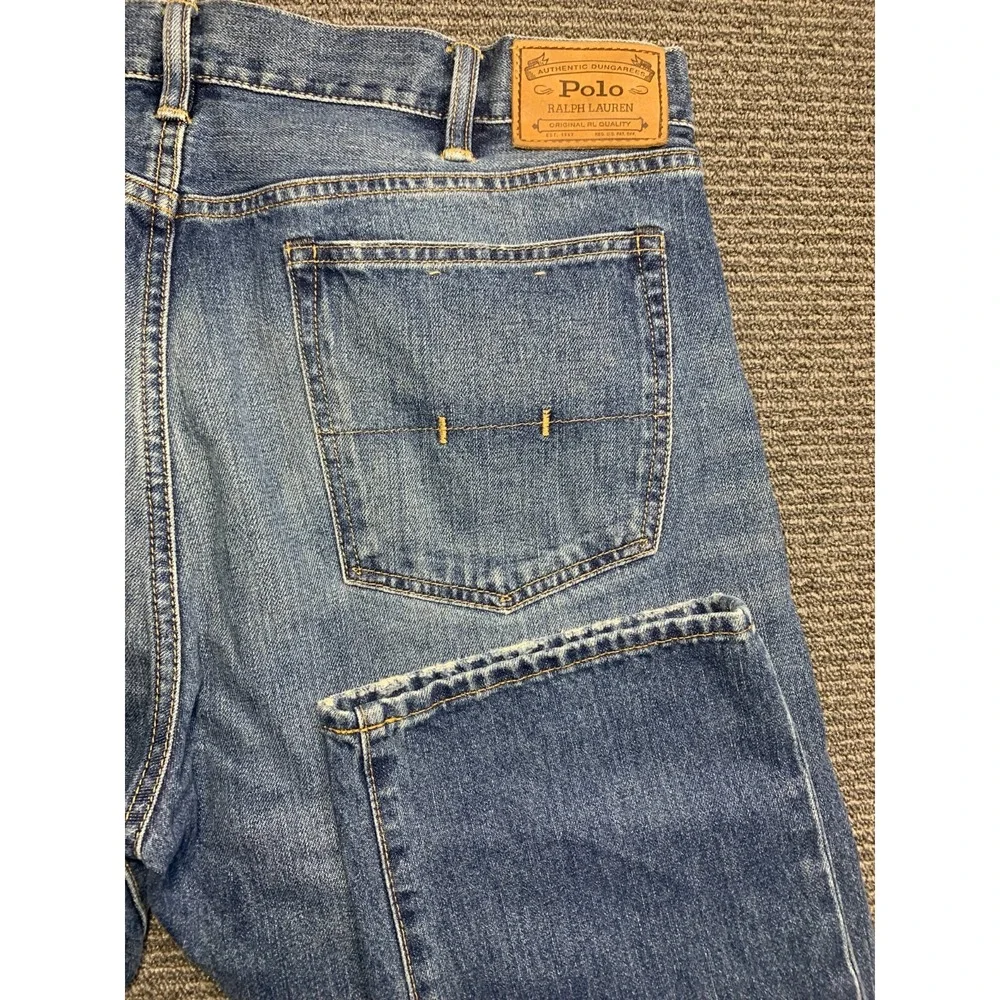 Polo Ralph Lauren Authentic Dungarees Blue Straight Leg Jeans 38x30 Mens